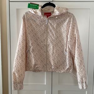 Guess Alexandria windbreaker Jacket sz medium NWT